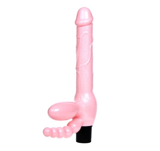 Podwójne dildo z wibracjami stymulacja anusa 25 cm